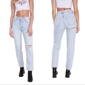 REVICE High-Rise Ex-Boyfriend Straight Legged Jeans